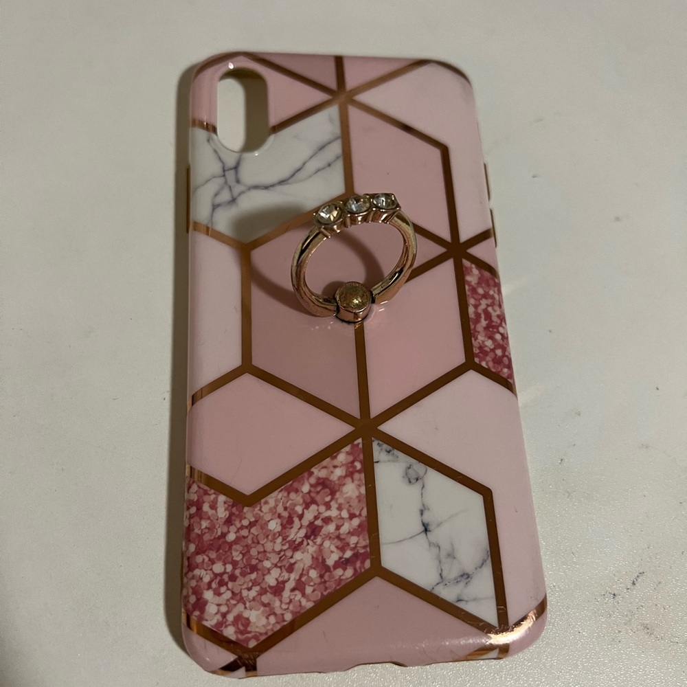iPhone X case with finger ring